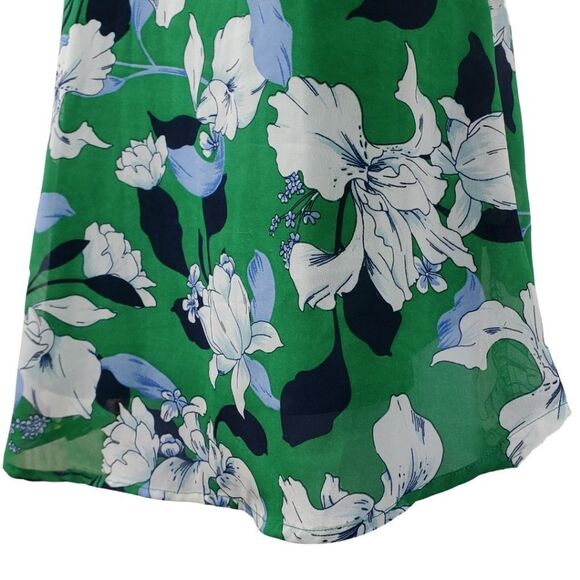 Mesh-layered floral tank with ruffles & spaghetti straps by Japna / Women's XS - Picture 3 of 8